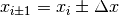 x_{i \pm 1} = x_i \pm \Delta x